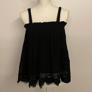 Zara Trafuluc Collection Sheer Crochet Lace Top